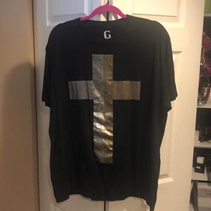 Guess metallic cross tshirt